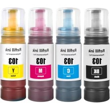 Die Grup Muadil Mürekkep Seti, 70ML 4 Renk ile Epson Ecotank Yazıcılar Için Uyumlu