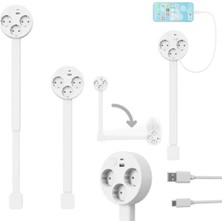 Die Grup Genişletilebilir Dönen Priz, 3 Ac Çıkışlı ve USB Portlu