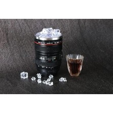 Die Grup Objektif Kupa Lens Kupa Kahve ve Çay Için Termos Kupa Fotoğraf Tutkunları Için Dekoratif Hediyelik 350 ml (Plastik Kapak)