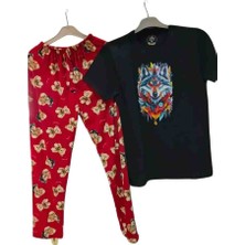 Ervo Reklam Pijama T-Shirt 2 Kombin Takım