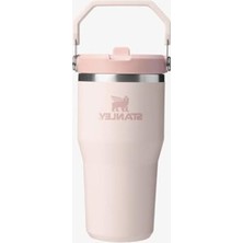 Die Grup Stanley Iceflow Flip Straw Tumbler Pipetli Termos Bardak, Pembe Kuvars (Rose Quartz), 0.60 Litre