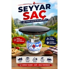 Gülsan Çift Fonksiyonlu Kavurma Sacı Gözleme Sacı 45 cm Seyyar Sac