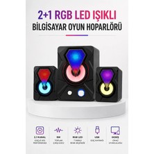 Eco Lounge Rgb LED Aydınlatmalı Bilgisayar Oyun Hoparlör Sistemi
