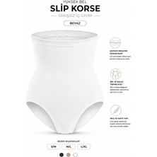 D Lingerie Dikişsiz Yüksek Bel Silikon Bantlı Slip Korse DM06B