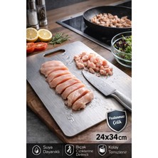 Empressco Büyük Boy Paslanmaz Çelik Kesme Panosu 23X34CM, Suya Dayanıklı, Dayanıklı ve Şık