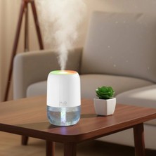 Eco Lounge H2O Model Şeffaf Hazneli Hava Nemlendirici-Ultrasonik Soğuk Buhar Makinesi, LED Işıklı Masaüstü Oda Nemlendirici []