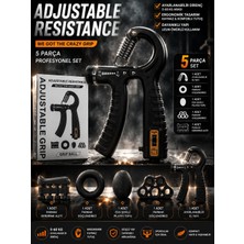 Newstore Home Sayaçlı 5 Parça Ayarlanabilil Eı Kavrama Güçlendirici Sayaçlı Seti 5-60 kg El Parmak Egzersiz Aparatı Bilek ve Ön Kol Güçlendirme Seti