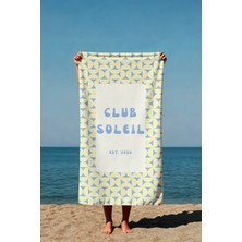 Luvis Store Club Soleil Geometrik Desenli Baskılı Plaj Havlusu