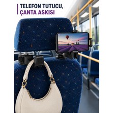 Alkasaz Araç Içi Telefon Sabitleyici ve Koltuk Arkası Çanta Askılığı