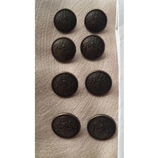 İleri Europe Antık Sarı Metal Düğme 18 mm 8 Adet