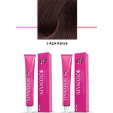 Alkasaz 2 Li Set Premium 5 Açık Kahve - Kalıcı Krem Saç Boyası 2 x 50 G Tüp