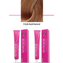 Alkasaz 2 Li Set Premium 9 Çok Açık Kumral - Kalıcı Krem Saç Boyası 2 x 50 G Tüp