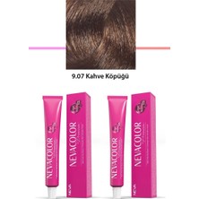 Alkasaz 2 Li Set Premium 9.07 Kahve Köpüğü - Kalıcı Krem Saç Boyası 2 x 50 G Tüp
