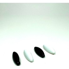 Alkasaz 4 Adet Plastik Çengelli Eşarp ve Şal Iğnesi Siyah Beyaz 4 cm