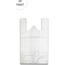 Alkasaz Beyaz Hışır Atlet Poşet Mini Boy 22X31 cm 20 Paket Takriben 10.000 Adet