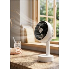 Brokoli Home Glr Taşınabilir Mini USB Fan, Masa Üstü ve Taşınabilir Mini Fan 90 Derece Hareketli Başlık Beyaz