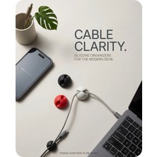 Homeland 3'lü Kendinden Yapışkanlı Silikon Kablo Düzenleyici | Kablo Organizer | 3 cm