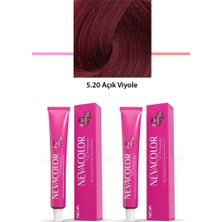 Alkasaz 2 Li Set Premium 5.20 Açık Viyole - Kalıcı Krem Saç Boyası 2 x 50 G Tüp