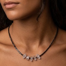 THEIA GemWorks Lilit - Herkimer Diamond ve Hematit El Yapımı Kolye