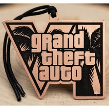 Yerlikaya Bakır Gta 6 Logo Bakır Kolye ( Grand Theft Auto )