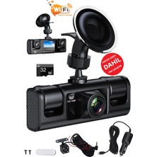 Prepare Araç Iç Dış 4 Kameralı Tak Çalıştır Görüntü Kayıt Cihazı 32GB Hafıza Kart Dahil Güvenli Sürüş Kamera