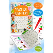 Parodi Yayınları Yazı Izi Defteri | Kabartmalı Harflerle Yazı Öğreten Etkinlik Defteri | Karpuz Kalem Hediyeli