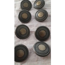 İleri Europe Antık Sarı Metal Düğme 18 mm 8 Adet