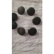 İleri Europe Antık Sarı Metal Düğme 14 mm 7 Adet