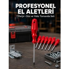 Alkasaz Profesyonel 7 Parça Tornavida Seti Ergonomik Saplı El Aleti
