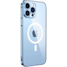 Alkasaz Iphone 13 Pro Max Kılıf Kamera Lens Korumalı Magsafe Destekli Şeffaf Darbe Emici Sert Kapak