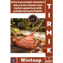 Wintoup #tırmık Dayanıklı Bahçe Temizleme Esnek Dişli Hafif Plastik 42 cm Genişlik 20 Dişli Yaprak Tırmığı