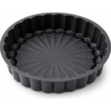 Orret Home 26 cm Granit Döküm Kek Kalıbı Yapışmaz Kaplama Eşit Isı Dağılımı Sağlayan Fırın Uyumlu Kek ve Tatlı Kalıbı (26 cm Tart)