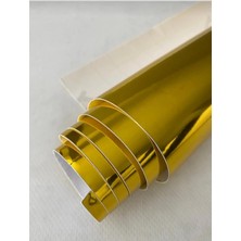 Esemiz Gold Aynalı Varak Altın Parlak Kendinden Yapışkanlı Otomobil Jant Motorsiklet Bisiklet Mobilya Beyaz Eşya Aksesuar Kaplama Folyosu Su Geçirmez Dayanıklı Folyo (122CMX50CM)