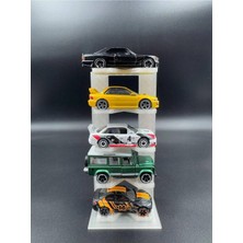 1:64 Ölçek Araç Sergileme Standı - 5 Araçlık - Natural