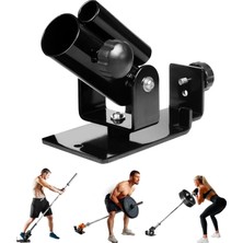 YES4ALL Üniseks Yetişkin Deluxe T-Bar Kürek Platformu - 360° Dönebilir ve Kurulumu Kolay - 1" Standart ve 2" Olimpik Çubuklara Uyar
