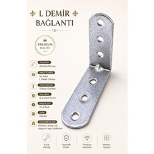 L Demir Köşebent 20X55X55 mm Oval Başlı Dayanıklı Metal Gönye Bağlantı Aparatı 50 Adet Set