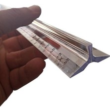 Cetvel 30 cm Plastik Şeffaf 1 Adet Tribli Desimetre Okul Sınıf Öğrenci Tutumu Kolay Cetvel 30 cm