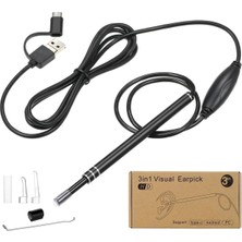 Gaman 1.5 Metre USB Kablolu Burun ve Kulak Muayene Etmek Için LED Işıklı Endoskopik Kamera