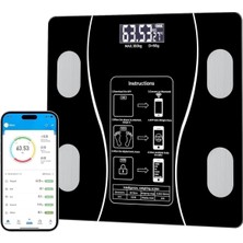 Orret Home Akıllı Dijital Vücut Analiz Tartısı – 180 kg Kapasiteli Yağ, Kas, Su Oranı ve Bmı Ölçümü, Mobil Uygulama Senkronizasyonlu Akıllı Baskül, LCD Ekranlı Hassas Dijital Terazi