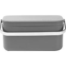 Brabantia Çöp Kutusu, Plastik/paslanmaz Çelik, Koyu Gri, 22 x 13 x 11 Cm, 1 Birim