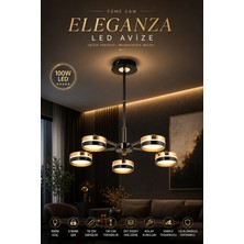 Elvora Home Modern (Premium) 5li Gold 3 Renkli Şık Ledli 100W Sarkıt Avize Salon Mutfak Oturma Odası Avizesi Modelleri
