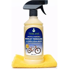 Terlans Parfümlü Bisiklet Temizleyici &amp; Hızlı Cila 500 ml + Mikrofiber Bez / Organik Kir Giderici, Parlak Yüzey ve Koruma / Bike Cleaner &amp; Polish