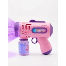 Nk Spor Bubble Gun Köpük Makinesi - Balon Suyu Hediyeli Otomatik Oyuncak Tabanca-Otomatik Köpük Tabancası - 1000+ Baloncuk Kapasiteli Işıklı Bubble Gun Oyuncak - Pembe