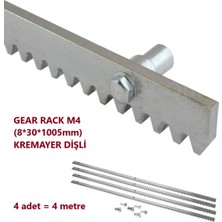 New Speed Çelik Dişli Ray M4 (8*30*1005MM) Sürgülü Kapı Sistemleri (Kremayer)