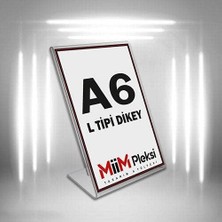 Miimglass L Tipi A6 Pleksi Föylük Broşürlük-Dikey A6 Föylük-20 Li Paket