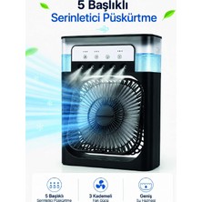 Hobilinka Modern Püskürtmeli Masaüstü Fan  Geniş Su Haznesi, 5 Sis Çıkışı, 3 Kademe Fan Gücü