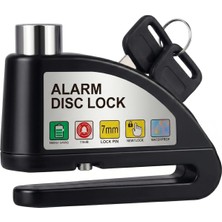 Babilden PC1505 Alarm Disk Kilidi Seti, Fren Kilidi, Hırsızlığa Karşı Su Geçirmez 110 Db 7 mm Pin 1,5 M Hatırlatma Kablosu Motosikletler Için Scooter Taşıma Çantası