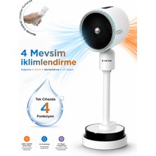 Kensa 4'ü 1 Arada Ayaklı Hava Sirkülasyon Fanı – Isıtma, Serinletme, Nemlendirme ve Uv Destekli