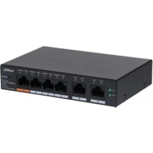 Shopwave Dahua CS4006-4GT-60, 4 Port, Gigabit, Poe 60W, 2 Port Uplink, Cloud Yönetilebilir, Switch