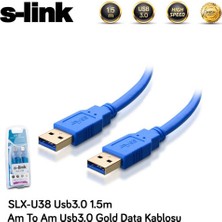 Shopwave S-Lınk SLX-U38 USB 3.0 (1.5 Metre) USB To USB Gold Kablo